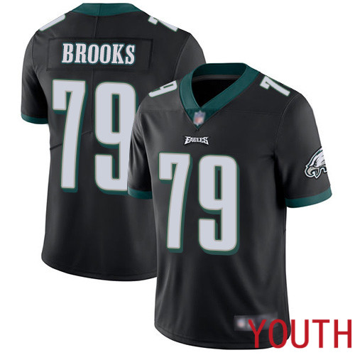Youth Philadelphia Eagles #79 Brandon Brooks Black Alternate Vapor Untouchable NFL Jersey Limited Player->youth nfl jersey->Youth Jersey